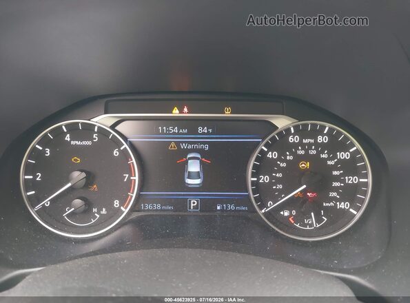 1N4BL4DW2KC138278 2019 NISSAN ALTIMA Maroon Widok tylnych siedzeń