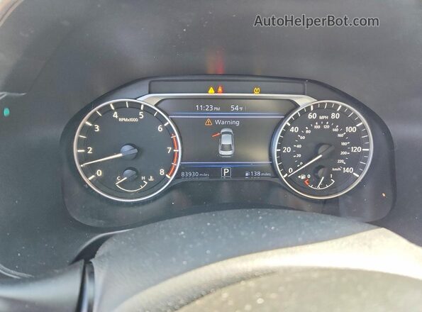 1N4BL4DW4KC198725 2019 NISSAN ALTIMA White ხელსაწყოთა პანელის ხედი