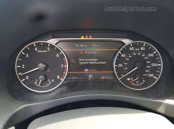 1N4BL4DW5MN314490 2021 NISSAN ALTIMA Black ხელსაწყოთა პანელის ხედი