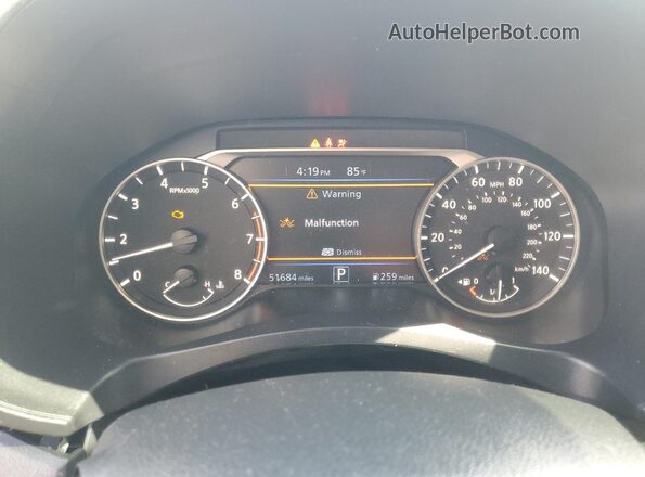 1N4BL4DW5MN420177 2021 NISSAN ALTIMA Gray Սարքավորումների վահանակի տեսք