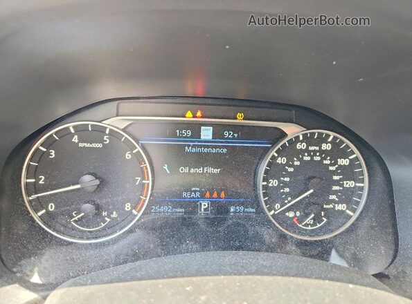 1N4BL4EV0SN420459 2025 NISSAN ALTIMA Белый Вид щитка приборов