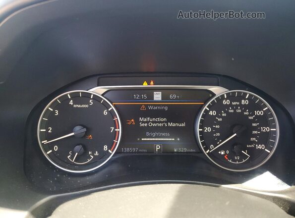 1N4BL4EV3KC216010 2019 NISSAN ALTIMA Gray ხელსაწყოთა პანელის ხედი