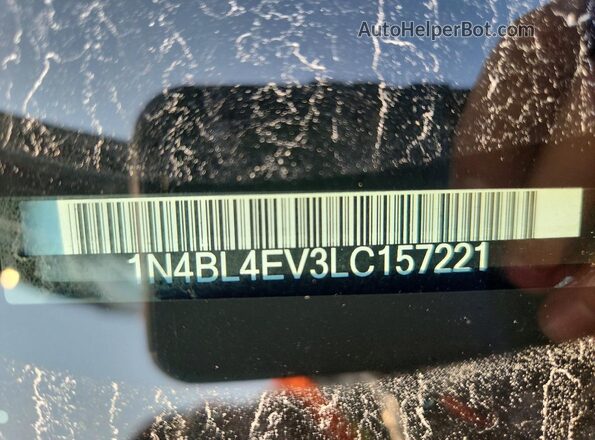1N4BL4EV3LC157221 2020 NISSAN ALTIMA Black Engine compartment view
