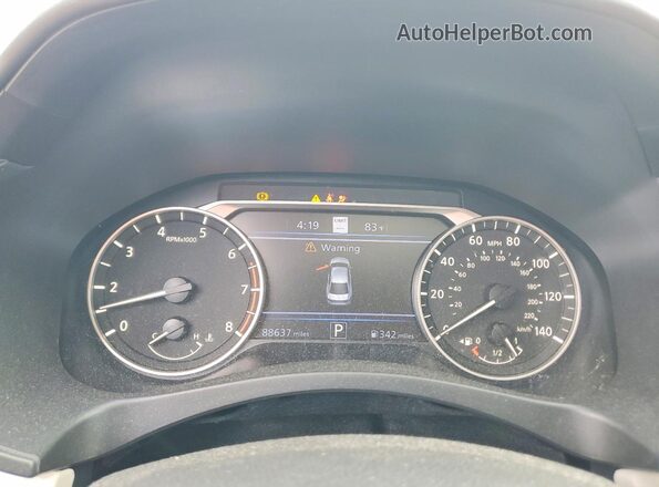 1N4BL4EV3MN300965 2021 NISSAN ALTIMA White Instrument cluster view
