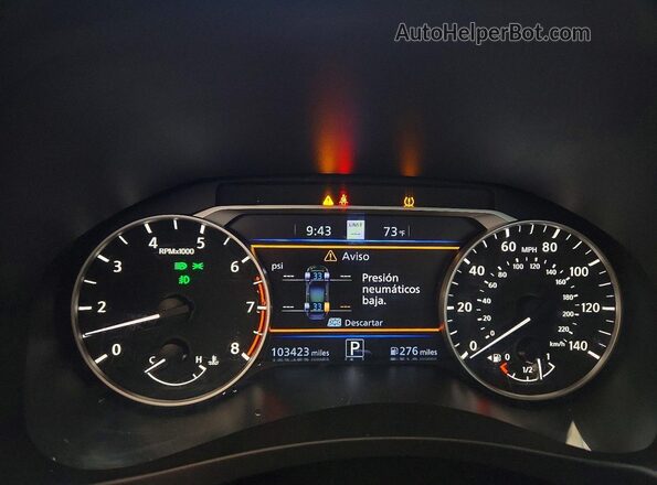 1N4BL4EV4KC209180 2019 NISSAN ALTIMA Black Vista del cuadro de instrumentos