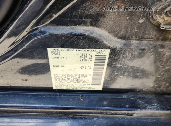1N4BL4EV4LC157504 2020 NISSAN ALTIMA Black Vista del compartimento del motor