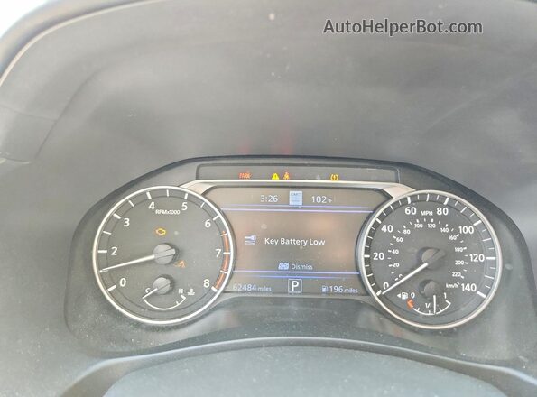 1N4BL4EV5KC230068 2019 NISSAN ALTIMA Gray ხელსაწყოთა პანელის ხედი