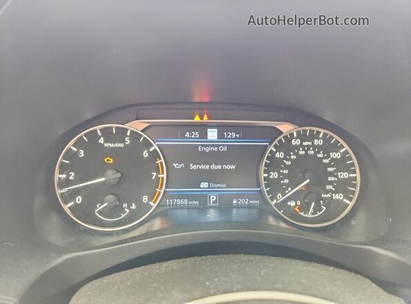 1N4BL4EV6KC158801 2019 NISSAN ALTIMA Черный Вид щитка приборов