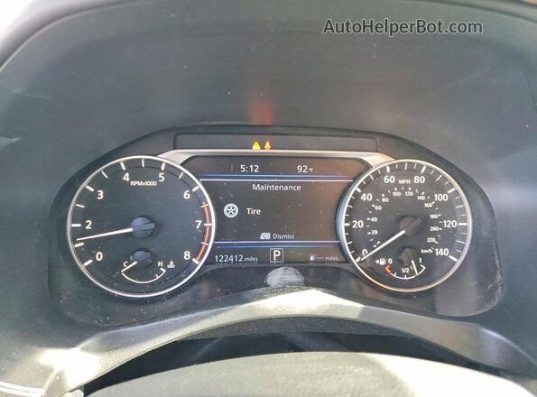 1N4BL4EV6KC180345 2019 NISSAN ALTIMA White Instrument cluster view
