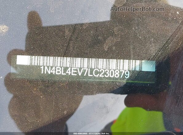1N4BL4EV7LC230879 2020 NISSAN ALTIMA Серебряный 