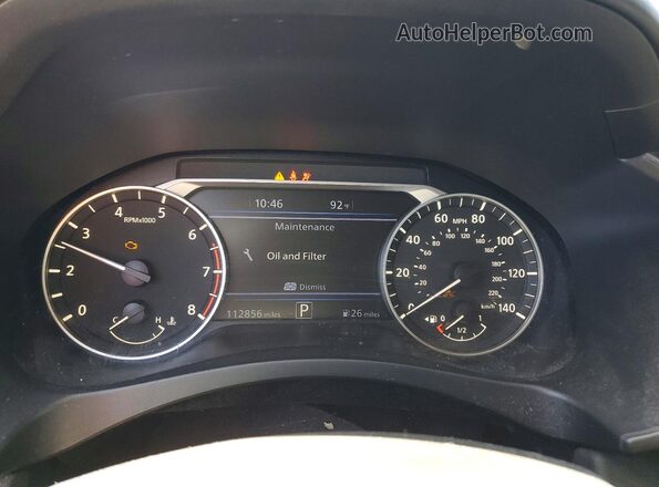 1N4BL4EV8LC219552 2020 NISSAN ALTIMA Black Widok zestawu wskaźników