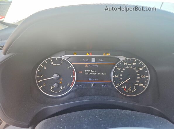1N4BL4FW1MN327346 2021 NISSAN ALTIMA White Вид щитка приладів