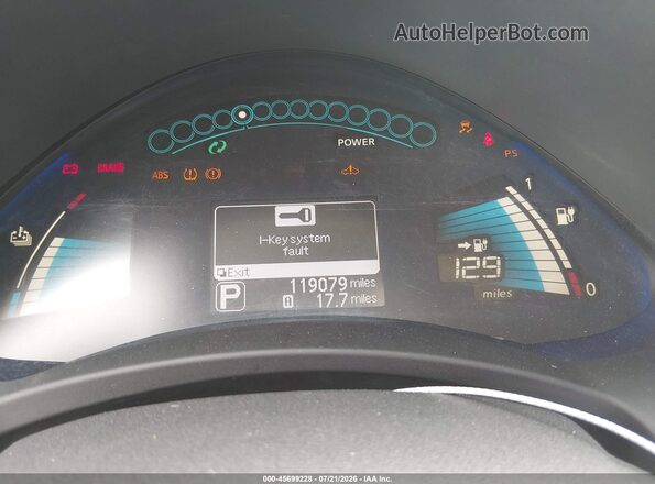 1N4BZ0CP0HC306252 2017 NISSAN LEAF Silver Вид задніх сидінь
