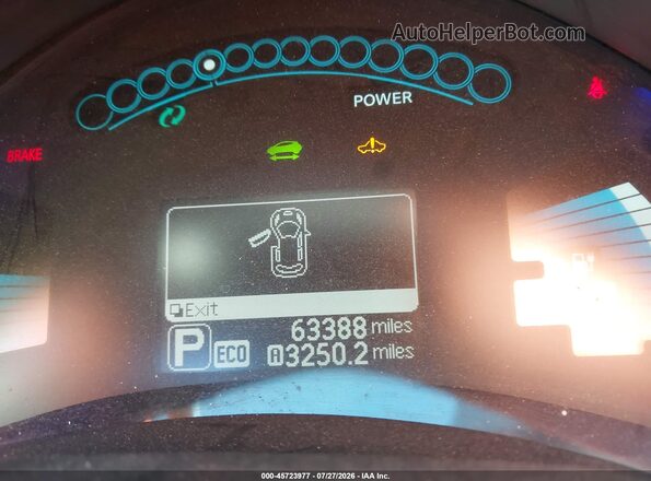 1N4BZ0CP3GC300346 2016 NISSAN LEAF Blue Widok wnętrza z tyłu