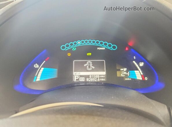 1N4BZ0CP3GC310553 2016 NISSAN LEAF Silver Widok zestawu wskaźników