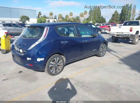 1N4BZ0CP6GC306190 2016 NISSAN LEAF Синий Задняя правая четверть