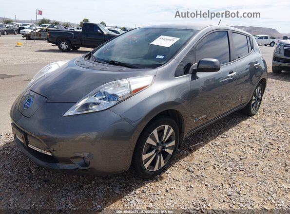 1N4BZ0CP6HC307440 2017 NISSAN LEAF Gray წინა მარცხენა ხედი სამი მეოთხედიდან