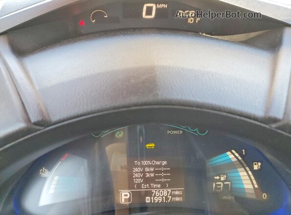1N4BZ0CP6HC311259 2017 NISSAN LEAF Charcoal Вид щитка приладів