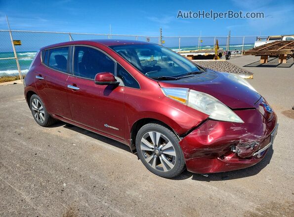 1N4BZ0CP9GC305650 2016 NISSAN LEAF Maroon Передня права чверть