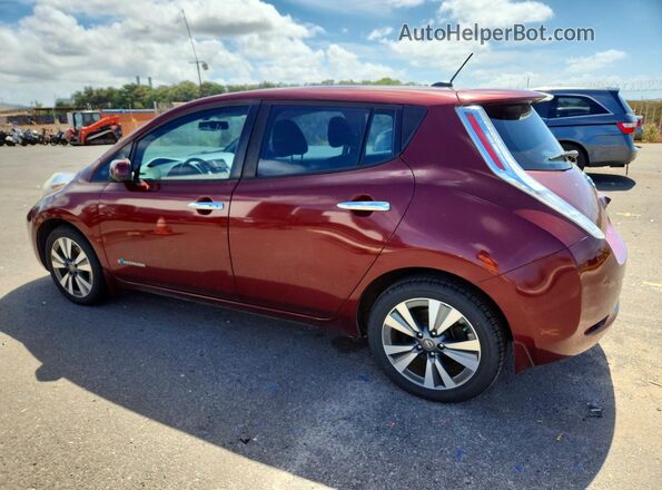 1N4BZ0CP9GC305650 2016 NISSAN LEAF Maroon Задня ліва чверть