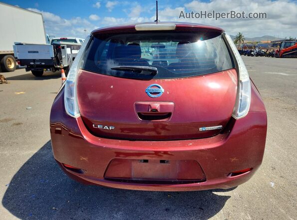 1N4BZ0CP9GC305650 2016 NISSAN LEAF Maroon Вид ззаду