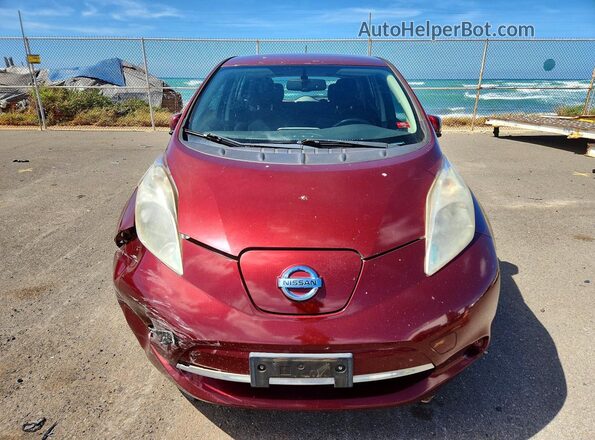 1N4BZ0CP9GC305650 2016 NISSAN LEAF Maroon Вид спереду
