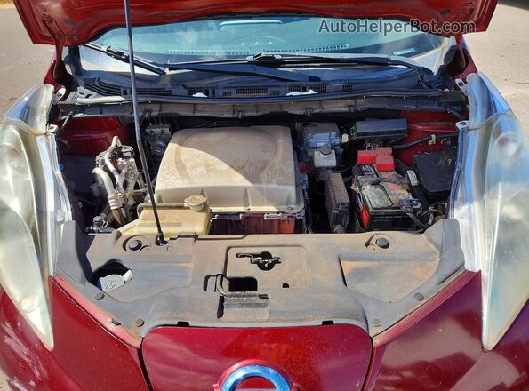 1N4BZ0CP9GC305650 2016 NISSAN LEAF Maroon Вид підкапотного простору
