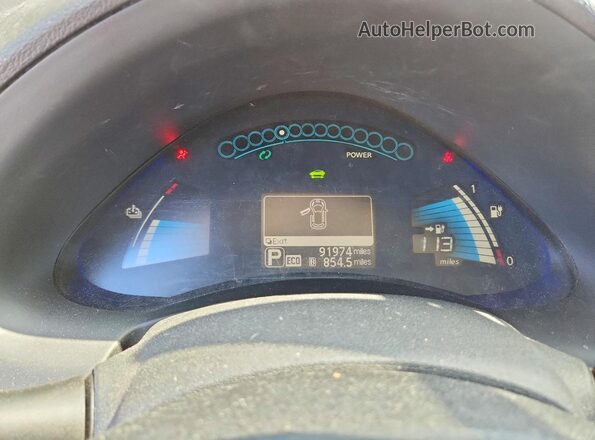 1N4BZ0CP9GC305650 2016 NISSAN LEAF Maroon Вид щитка приладів