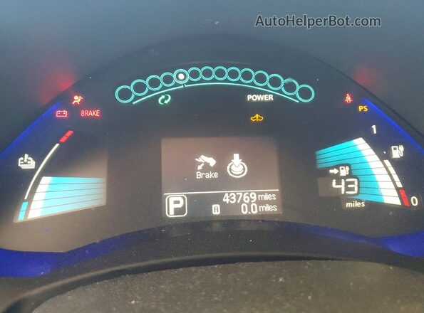 1N4BZ0CP9GC310718 2016 NISSAN LEAF Silver Widok zestawu wskaźników