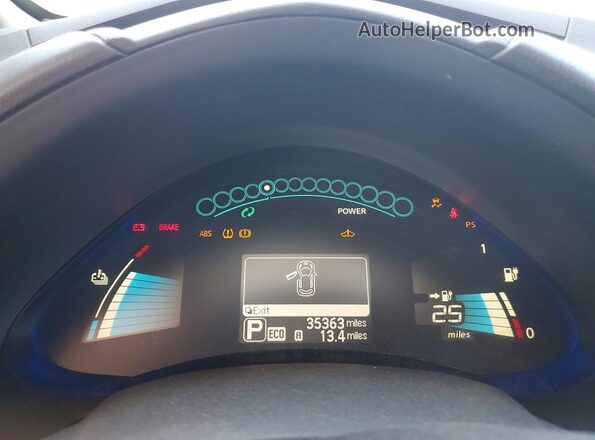 1N4BZ0CP9HC311269 2017 NISSAN LEAF Серебряный Вид щитка приборов