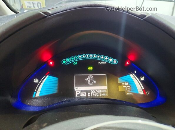 1N4BZ0CPXHC308042 2017 NISSAN LEAF Серый Вид щитка приборов