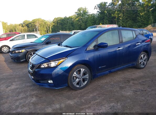 1N4BZ1CP4KC312617 2019 NISSAN LEAF Синий Передняя левая четверть
