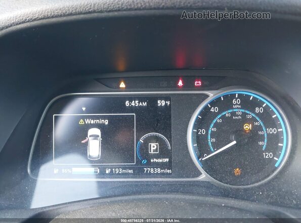 1N4BZ1CP4KC312617 2019 NISSAN LEAF Синий Вид задних сидений