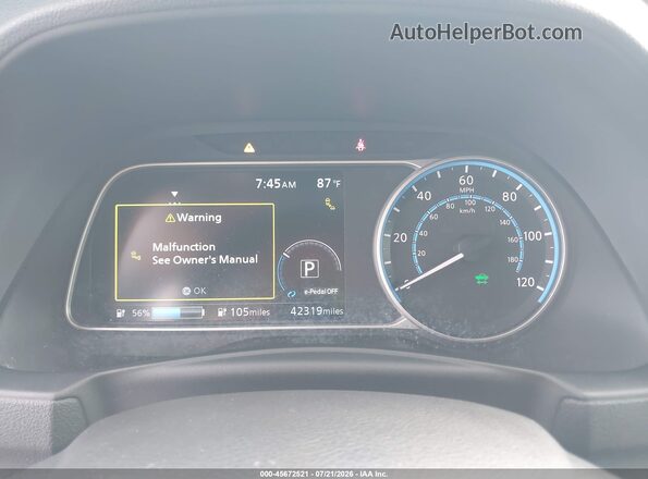1N4BZ1CP4LC302641 2020 NISSAN LEAF White 
