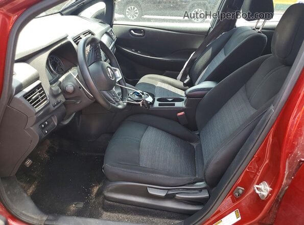 1N4BZ1CP5KC319107 2019 NISSAN LEAF Темно-бордовый Вид салона спереди