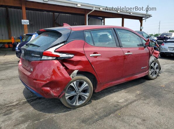 1N4BZ1CP5KC319107 2019 NISSAN LEAF Темно-бордовый Задняя правая четверть