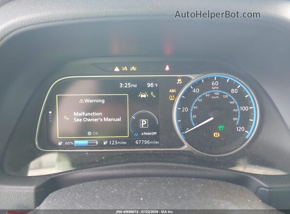 1N4BZ1CP5LC309971 2020 NISSAN LEAF Black უკანა სავარძლების ხედი