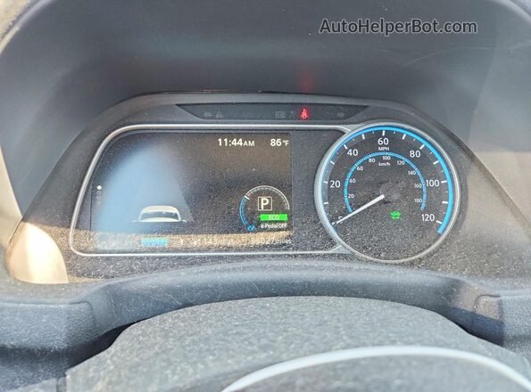 1N4BZ1CP6KC321349 2019 NISSAN LEAF Blue ხელსაწყოთა პანელის ხედი