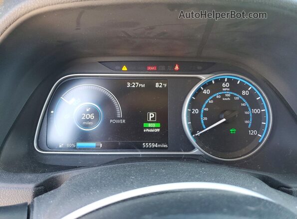 1N4BZ1CP7KC317276 2019 NISSAN LEAF Серый Вид щитка приборов
