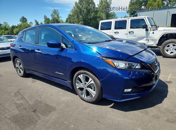 1N4BZ1CP7KC319206 2019 NISSAN LEAF Blue Delantero derecho