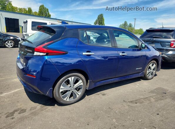 1N4BZ1CP7KC319206 2019 NISSAN LEAF Blue Trasero derecho