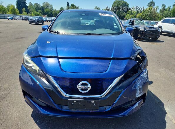 1N4BZ1CP7KC319206 2019 NISSAN LEAF Blue Vista frontal