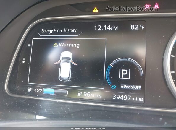 1N4BZ1CP9KC311432 2019 NISSAN LEAF Белый Вид задней части салона