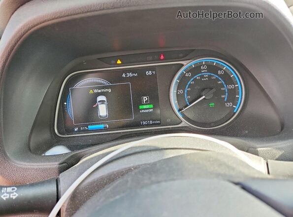 1N4BZ1CP9KC318204 2019 NISSAN LEAF Blue Vista del cuadro de instrumentos