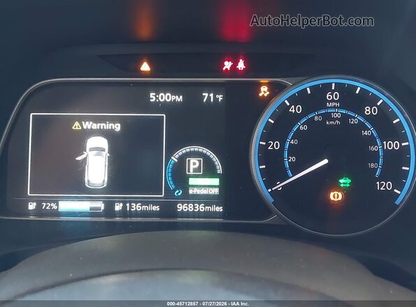 1N4BZ1CPXKC320673 2019 NISSAN LEAF Gray Панорамний вид салону 360°