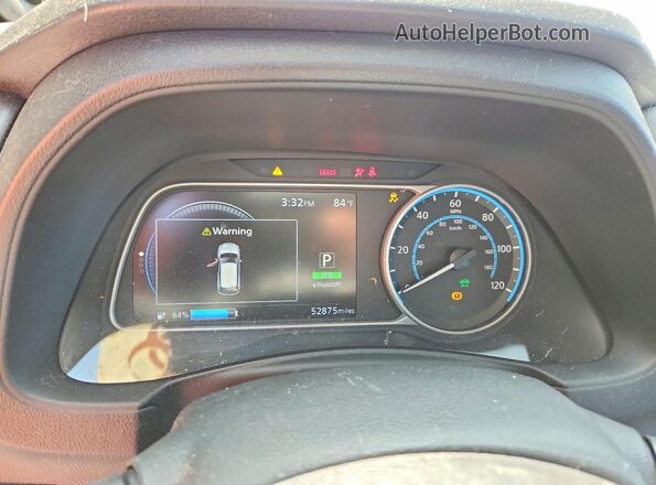 1N4BZ1CV5MC555550 2021 NISSAN LEAF Silver ხელსაწყოთა პანელის ხედი