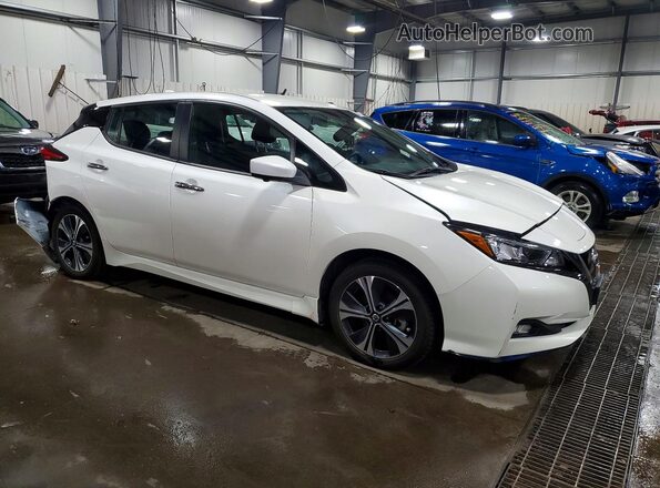 1N4BZ1CVXMC553325 2021 NISSAN LEAF White Передня права чверть