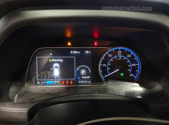 1N4CZ1CV2RC552343 2024 NISSAN LEAF White Vista del cuadro de instrumentos