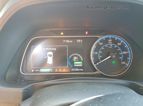 1N4CZ1CV4SC563415 2025 NISSAN LEAF Blue ხელსაწყოთა პანელის ხედი