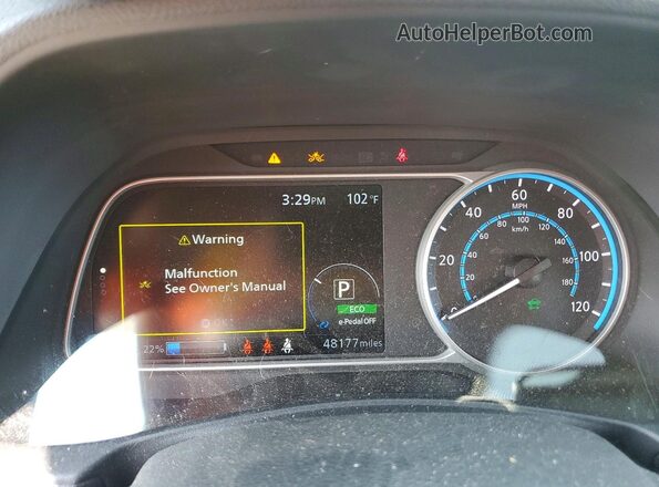 1N4CZ1CV5PC563320 2023 NISSAN LEAF White Vista del cuadro de instrumentos